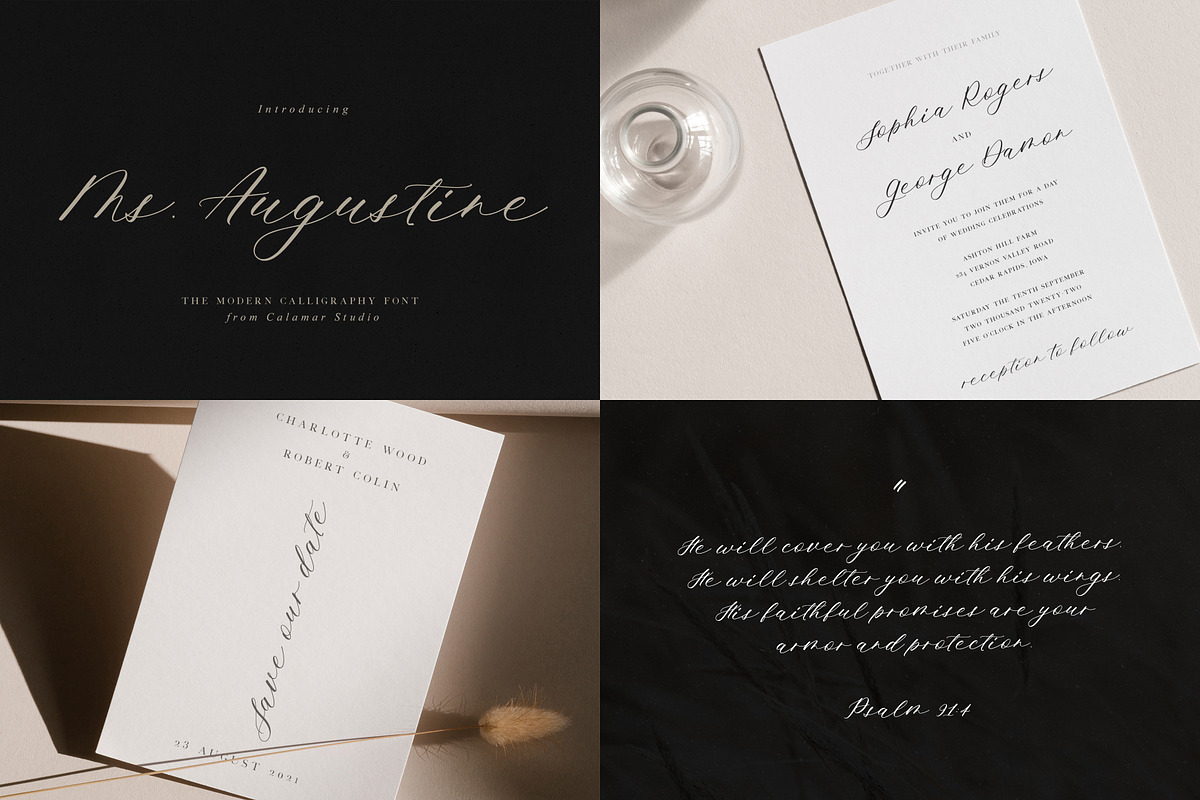 The Wedding Calligraphy Font Bundle, a Script Font by Calamar Studio (Photo 6 of 18)