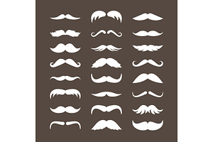 Mustache Set. Stylish Look Mustache