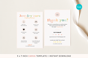 Pastel Jewelry Care Card Template, a Card Template by Hellohastore (Thumbnail 1 of 10)