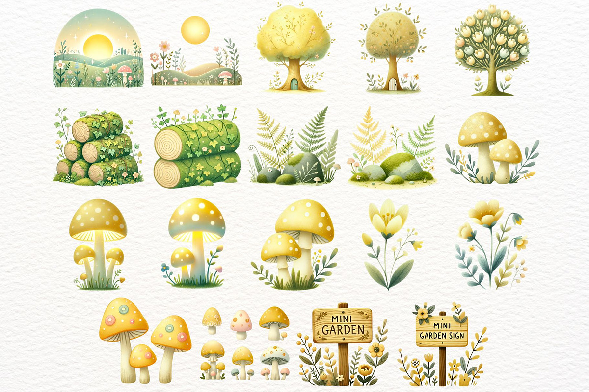 Watercolor Yellow Fairy Clipart, an Animal Illustration by Nicolle's Colorful Art (Photo 7 of 9)
