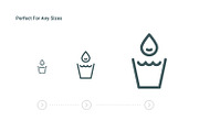 Water Outline Icon Set, an Icon by BomSymbols (Thumbnail 2 of 5)