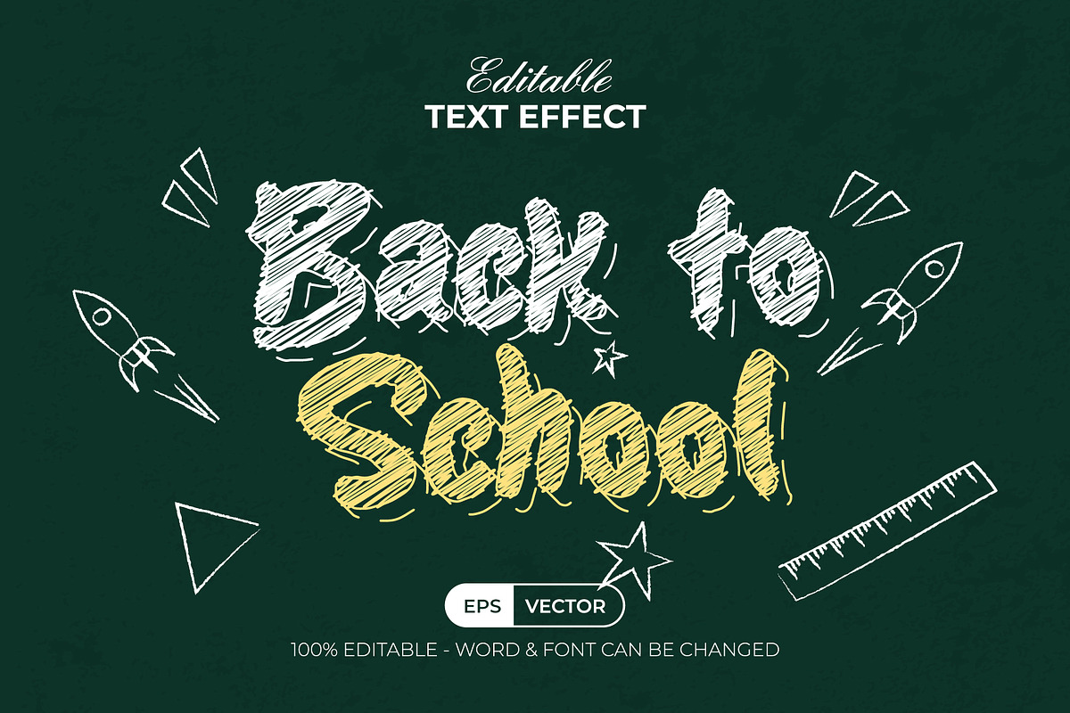 Back To School Text Effect Chalk, a Layer Style Add-On by Mockmenot (Photo 1 of 2)