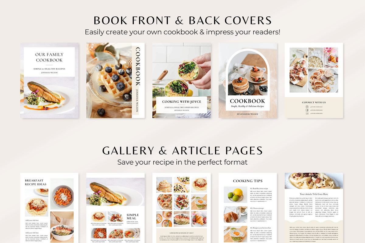 Cookbook Recipe Book Template, a Magazine Template by ShopRShop (Photo 3 of 10)