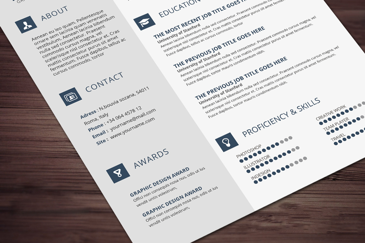 Resume Template, a Resume Template by GraphicsToll (Photo 3 of 6)