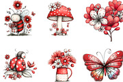 Whimsical Spring Clipart Bundle, an Illustration by Designking (Thumbnail 2 of 5)