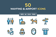 Wayfind and Airport filled icon set, an Icon by Mir store (Thumbnail 1 of 2)