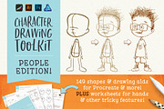 Procreate People Drawing Toolkit, a Brush Add-On by Lisa Glanz (Thumbnail 1 of 14)