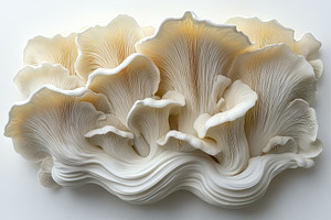 Beautiful display of fresh oyster mu, a Photo by Tanuart