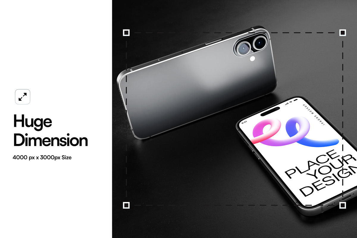 iPhone 16 Mockup, an iPhone Mockup by SLAB! Design (Photo 2 of 6)