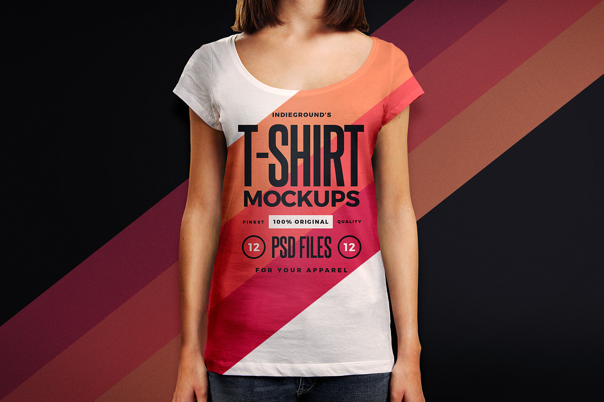 Women T-Shirt Mockups, a Shirt Mockup by Indieground Design Inc. (Photo 1 of 5)