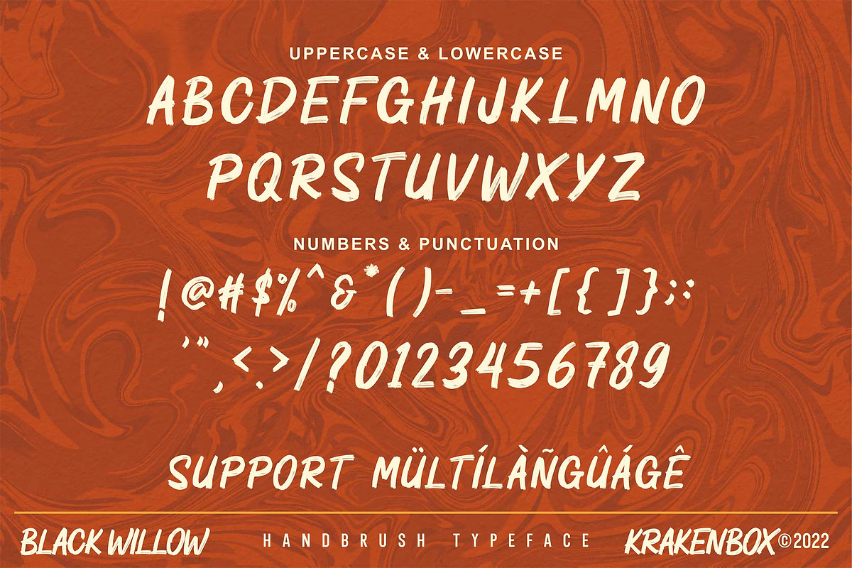 Black Willow - Handbrush, a Font by Krakenbox Studio (Photo 11 of 12)