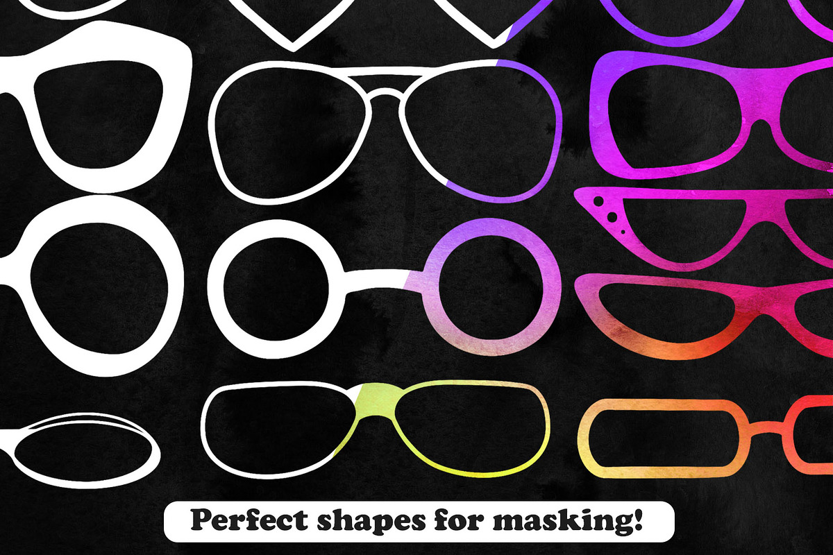 Glasses Photoshop Stamp Brushes, a Brush Add-On by ArtistMef (Photo 4 of 6)