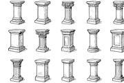 Column Pedestals Collection, an Object Graphic by nikagraphic (Thumbnail 2 of 3)