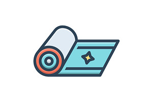 Rolls carpet color icon, a Duotone Icon by Creative priyanka