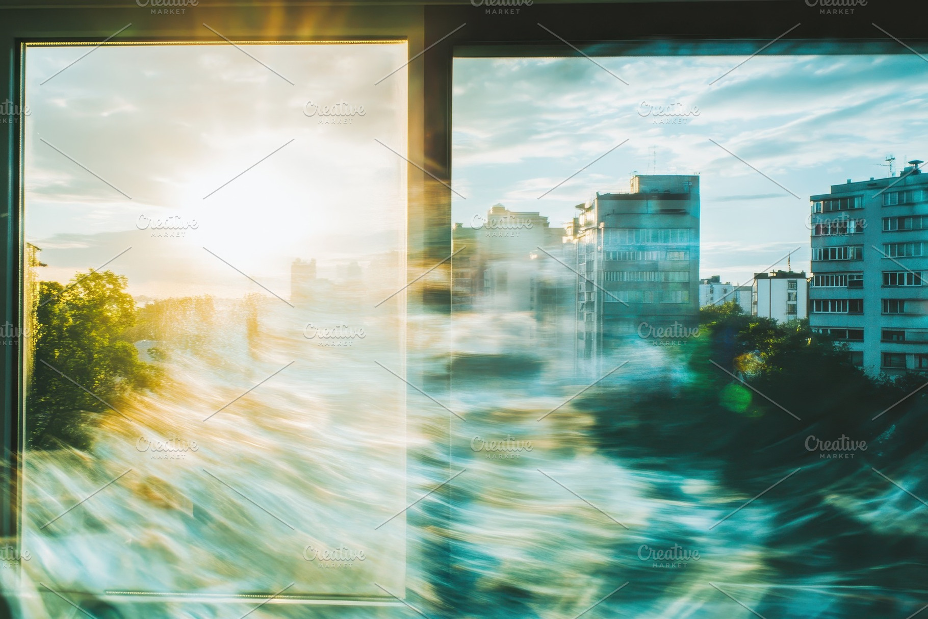 Air conditioner emitting refreshing, a Photo by Pavel_design