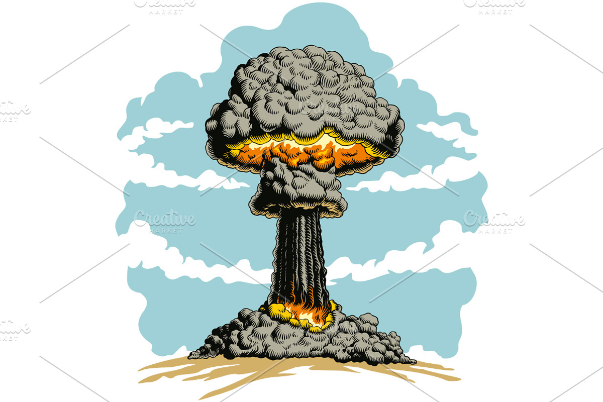 Atomic Explosion or Nuclear Test, an Illustration by Ledokolua