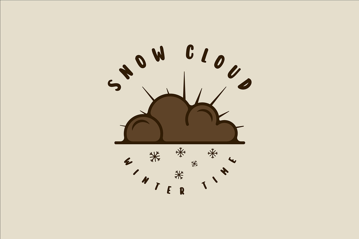 winter snow cloud logo vintage, a Branding & Logo Template by zyxroun shop