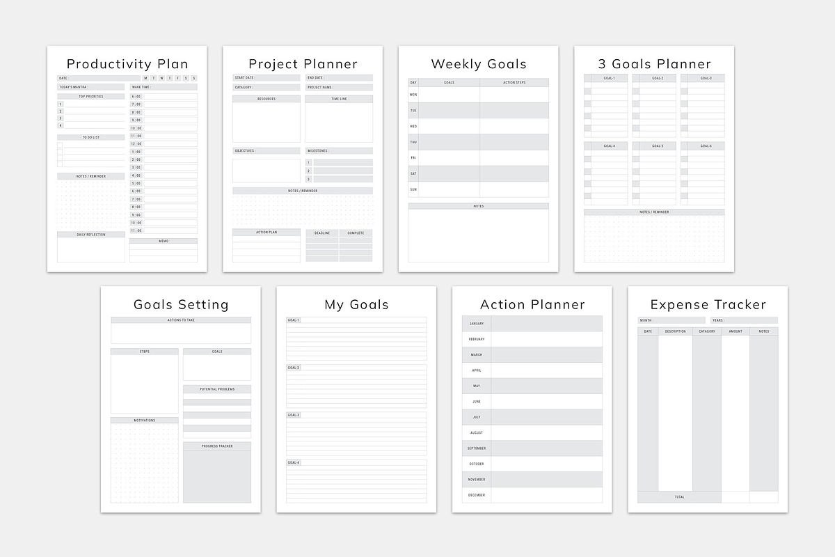 InDesign Planner Bundle Pack Vol.25, a Stationery Template by MNT-Creator (Photo 9 of 10)