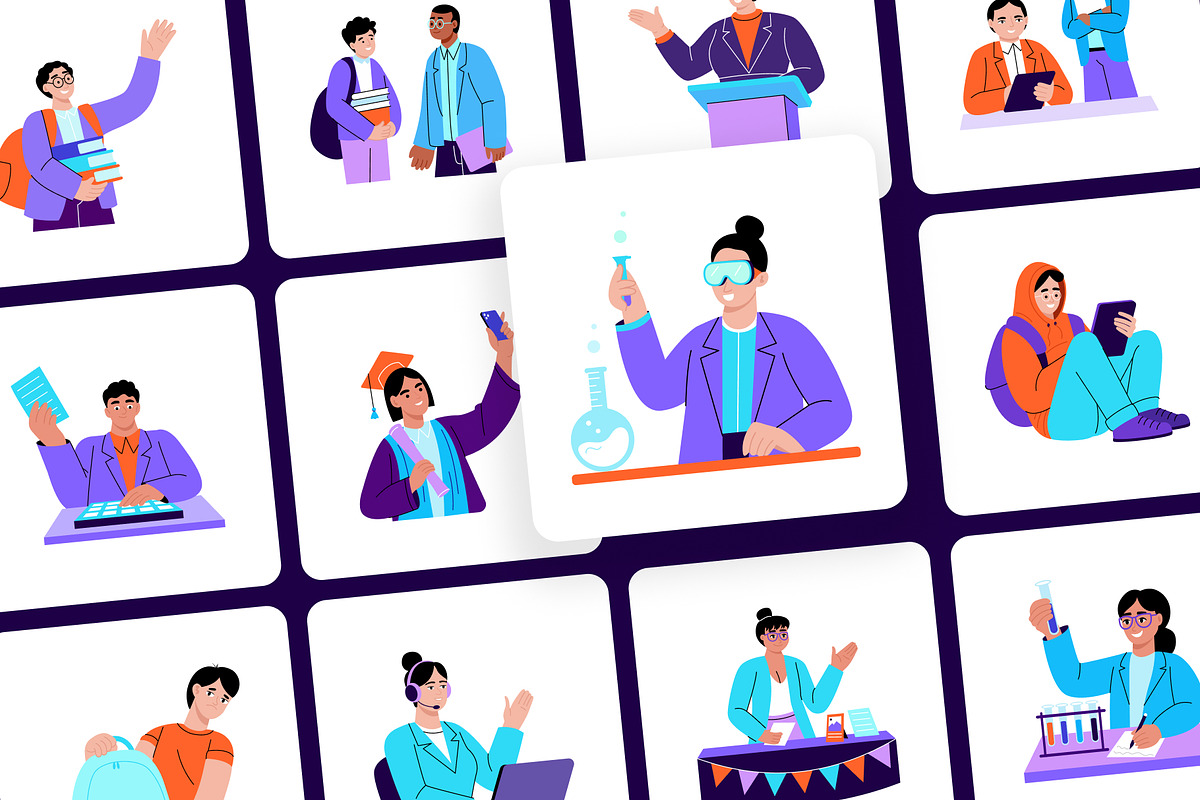 Animated University Illustration Art, an Education Illustration by Creative Stall (Photo 3 of 4)