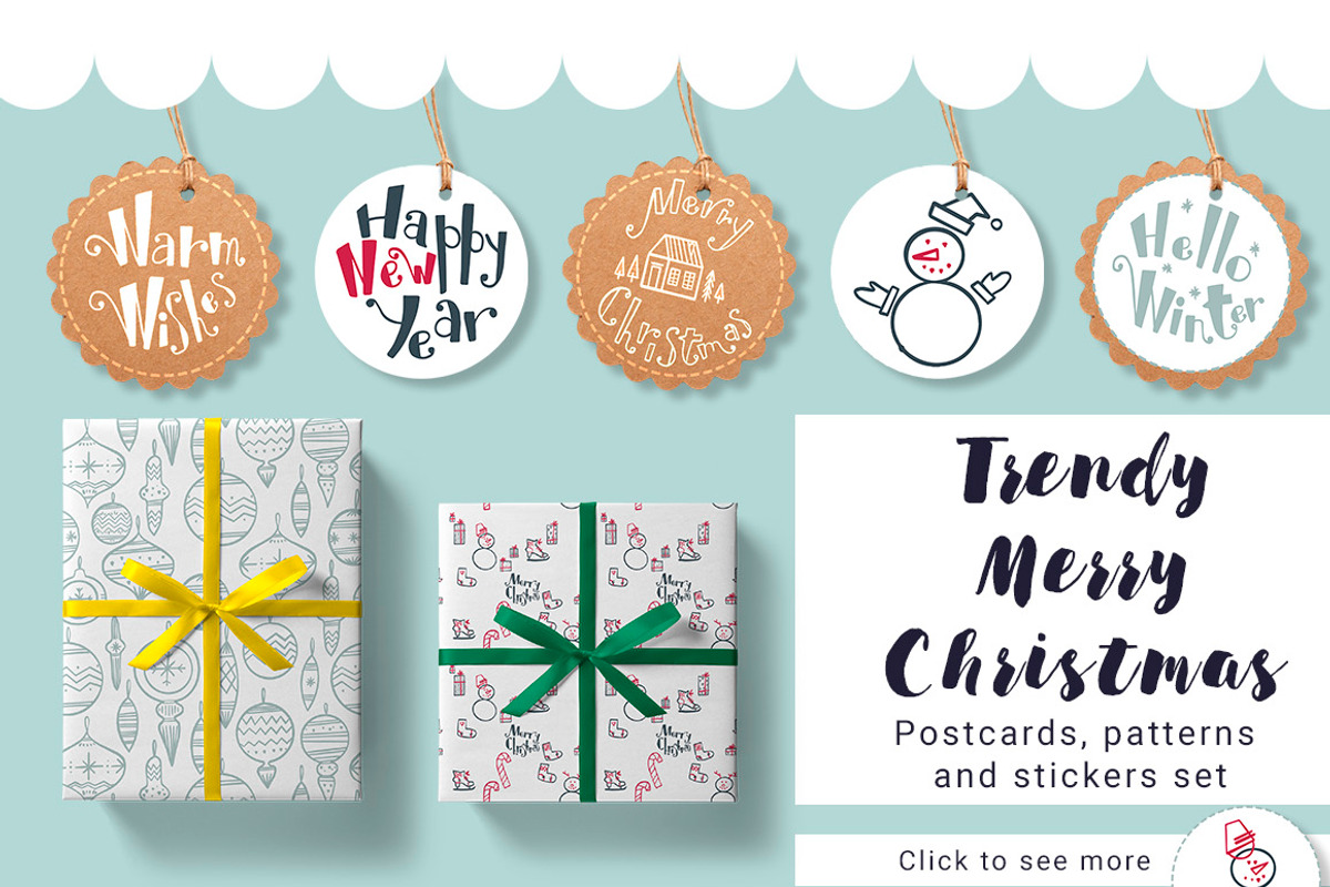Trendy Merry Christmas, a Graphic by Ja Polina ArtShop (Photo 1 of 6)