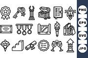 Achievement Icon Collection Set, an Illustration by designvectx (Thumbnail 3 of 3)