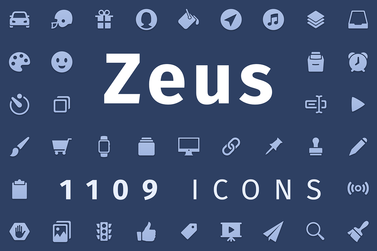 Zeus - 1109 Icons Set, a Solid Icon by Xus Badia (Photo 1 of 3)