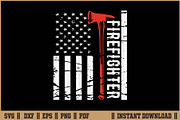 Patriotic American Firefighter SVG, an Illustration by Handy Arts Studio (Thumbnail 3 of 3)