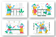 10 Table Tennis Sports Illustration, a Sport Illustration by denayunebgt (Thumbnail 3 of 4)