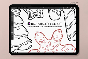 Gingerbread Procreate Brush Stamps