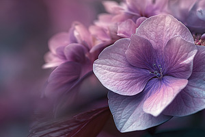 Close-up of vibrant purple hydrangea flower with soft focus back, an Animal Photo by Ales Munt