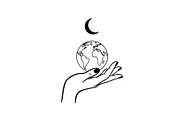 Hand Globe Silhouette Bundle, an Illustration by Designs_River (Thumbnail 12 of 31)