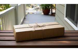doorstep porch package ai generated, a Transportation Photo by pikepicture