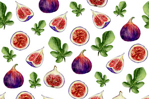 Seamless Pattern Figs