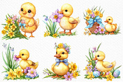 Watercolor Easter Spring Clipart, an Illustration by Craft Nest (Thumbnail 3 of 12)