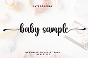 Baby Sample | Script Font, a Handwritten Font by Scratchones (Thumbnail 1 of 9)