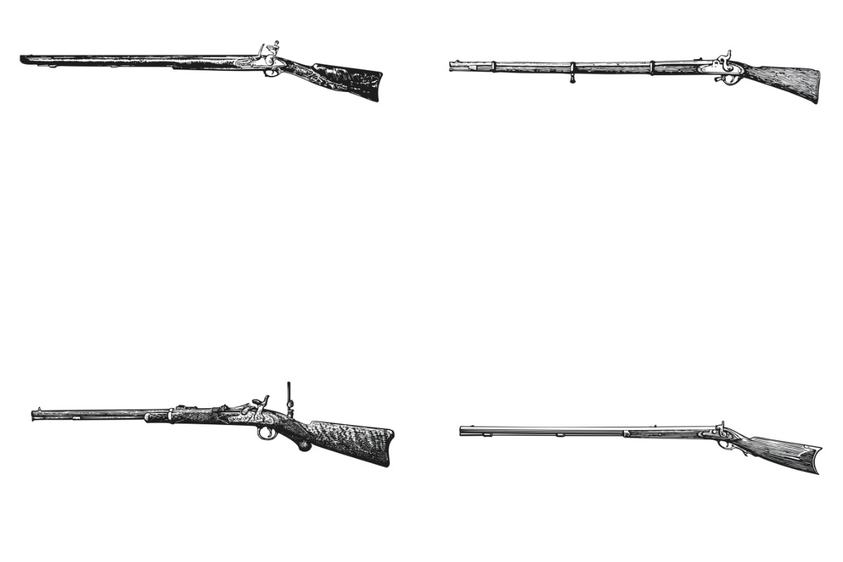 Vintage Gun Firearm Set 1 Procreate, a Brush Add-On by Disasterology Ink (Photo 10 of 10)