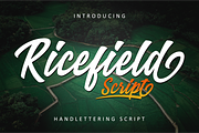 Ricefield Script, a Script Font by Rudhi Sasmito (Thumbnail 1 of 8)