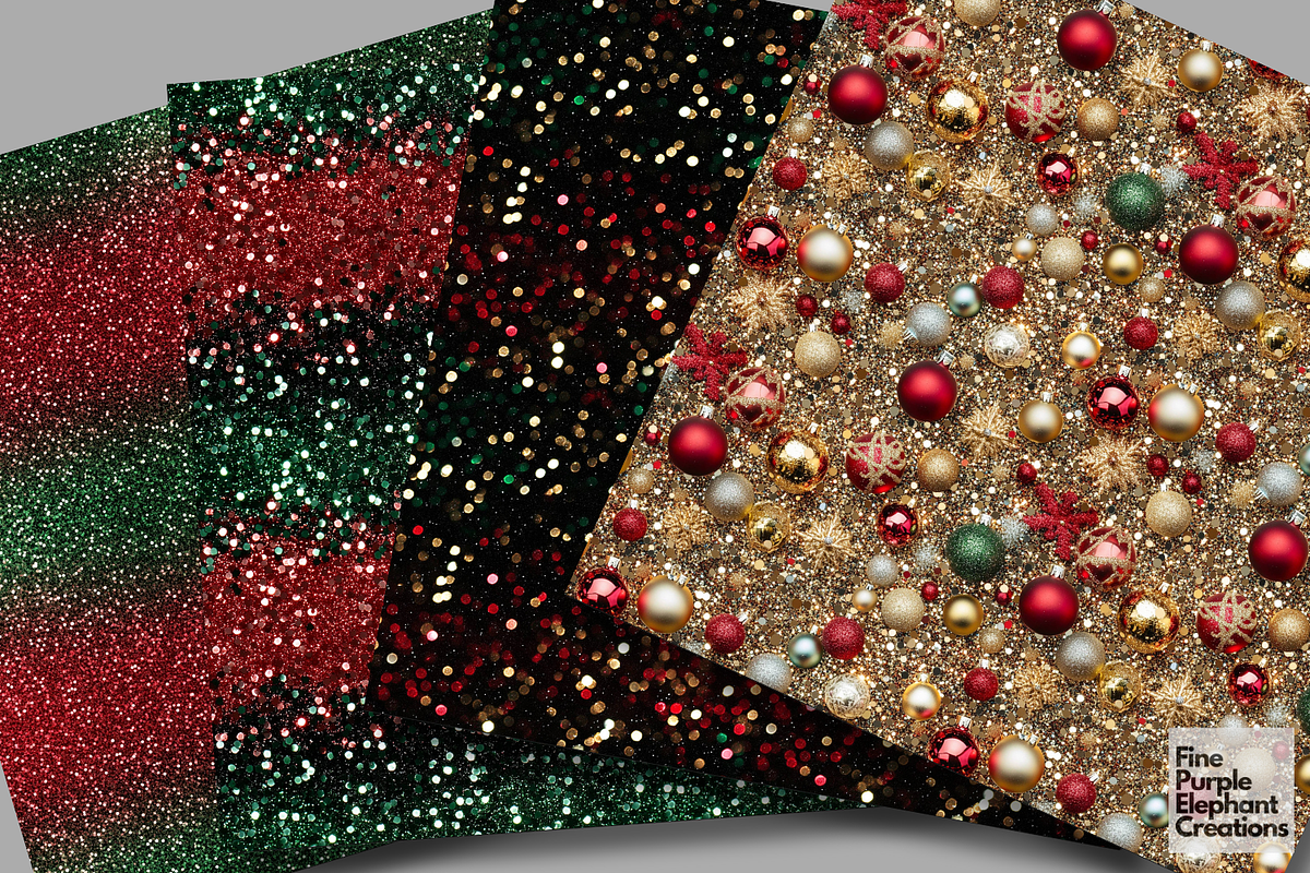 Christmas Holiday Ornament Glitter, a Texture Graphic by Fine Purple Elephant (Photo 2 of 5)
