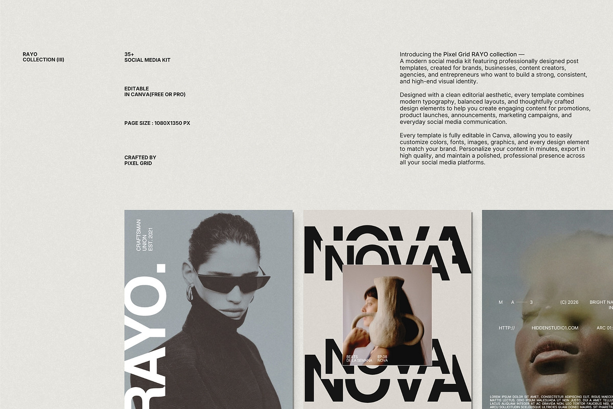RAYO | Social Media Kit (III), a Social Media Template by Pixel Grid (Photo 6 of 10)