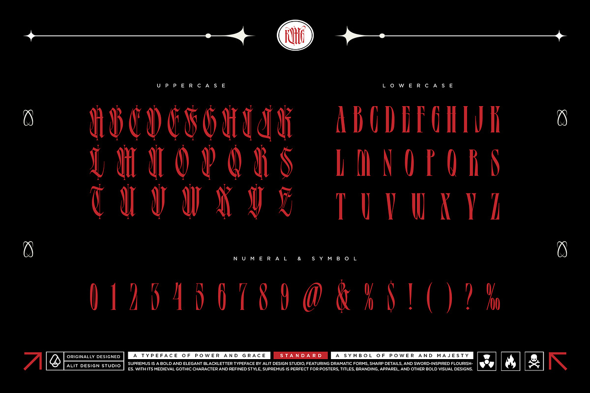 Supremus Typeface, a Blackletter Font by alit design (Photo 2 of 20)