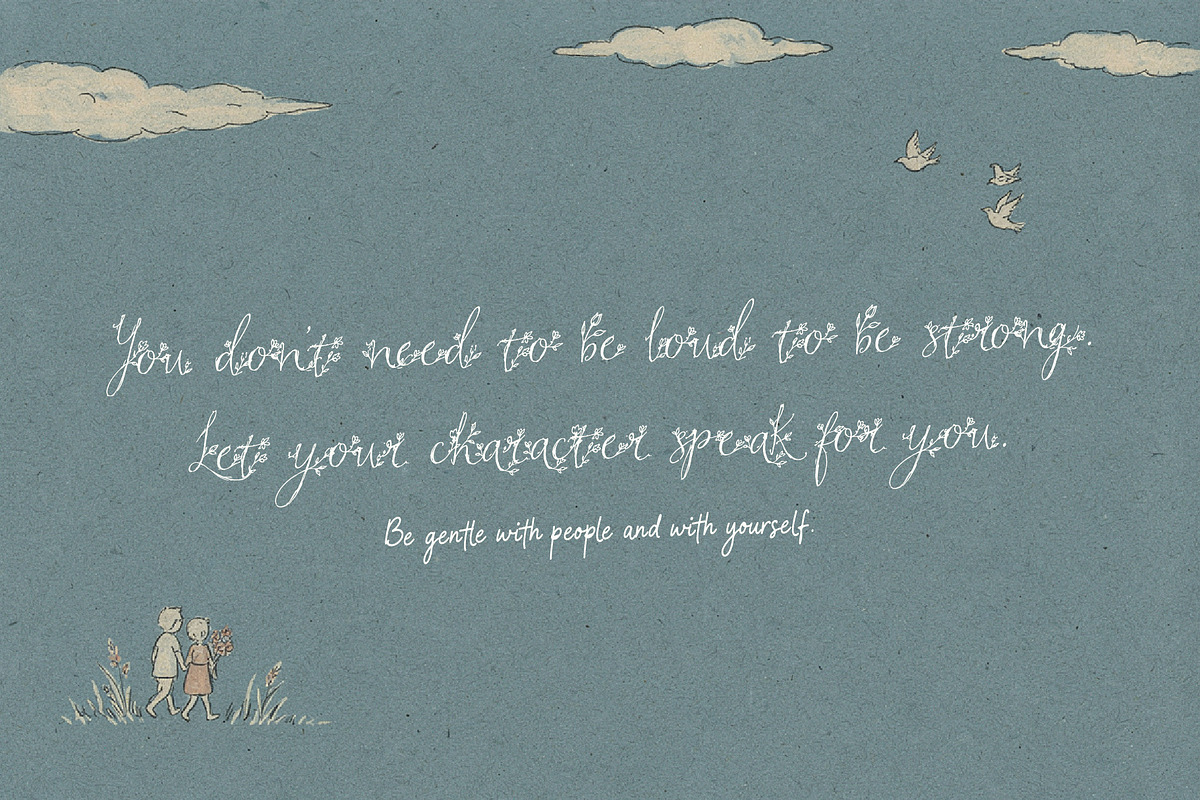 WindeRums - Rustic Floral Script, a Script Font by HypeWorksCo (Photo 2 of 15)