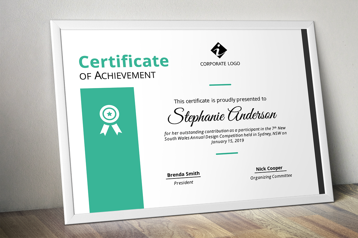 Corporate powerpoint certificate, a Stationery Template by Inkpower (Photo 2 of 5)