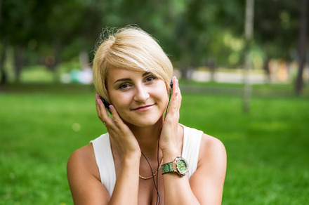 Moment of rest summer time stock photo containing earphone and earpiece, a Person Photo by photoWorkshop