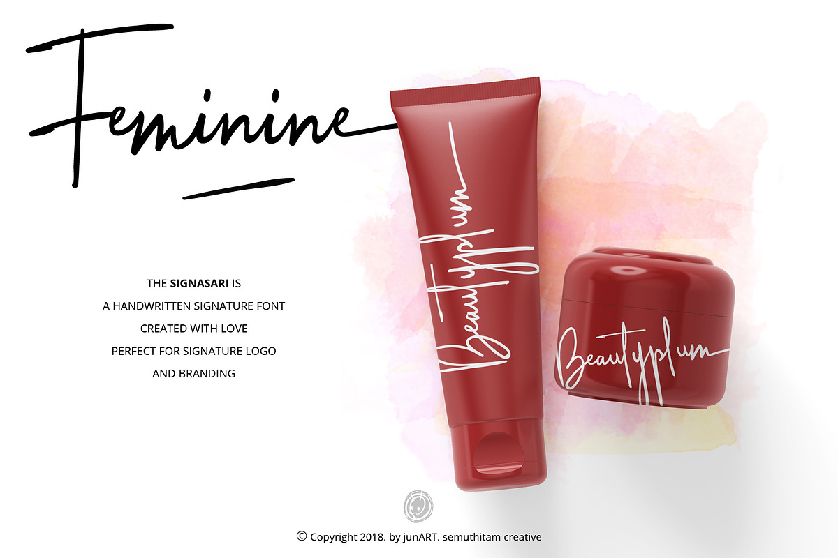 Signasari + Extras, a Script Font by SemutHitam Creative (Photo 13 of 17)