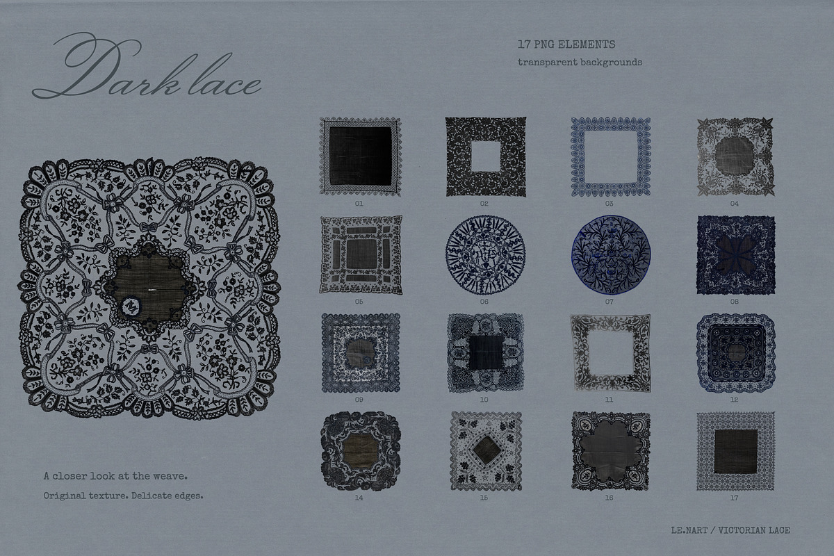 Victorian Lace Frames & Borders, an Object Graphic by Le.nart