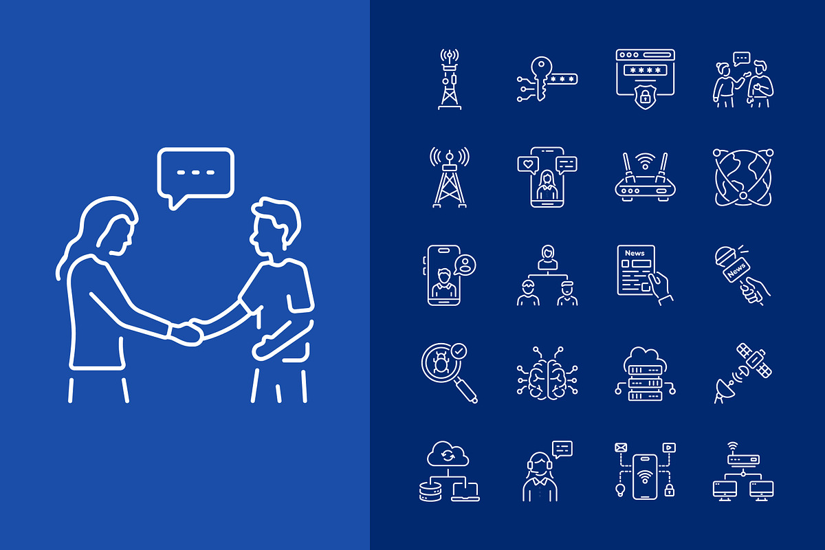 Networking Icon Collection, an Outline Icon by Prosymbols (Photo 6 of 7)