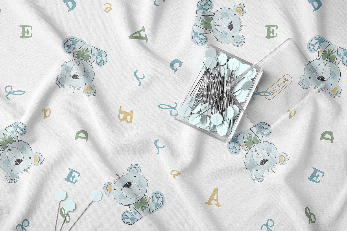 Cute Bear Alphabet Seamless Pattern, a Pattern Graphic by StudioGlouna (Photo 3 of 5)