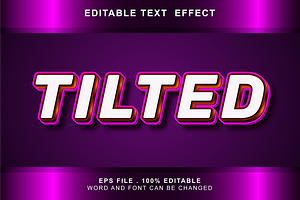 Tilted Text Effect Editable