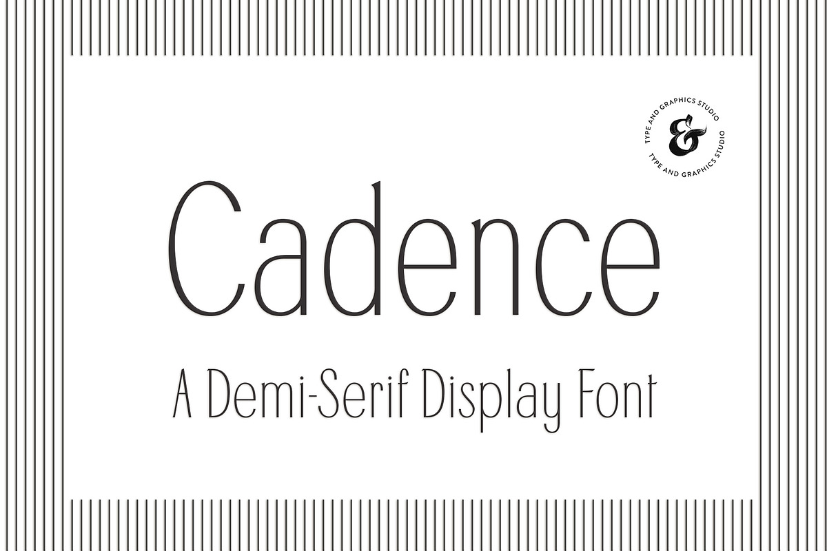 Cadence Demi-Serif Display Font, a Serif Font by Type and Graphics Studio (Photo 1 of 28)