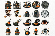 Cute Watercolor Orange Halloween PNG, a Seasonal Illustration by Nicolle's Colorful Art (Thumbnail 4 of 6)